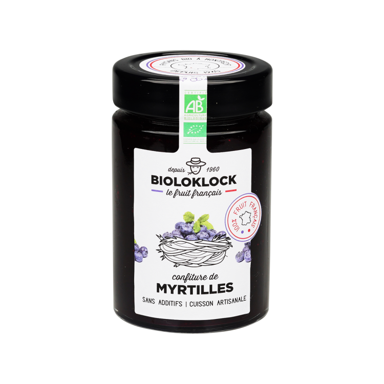 Confiture de myrtilles de Bioloklock 230g